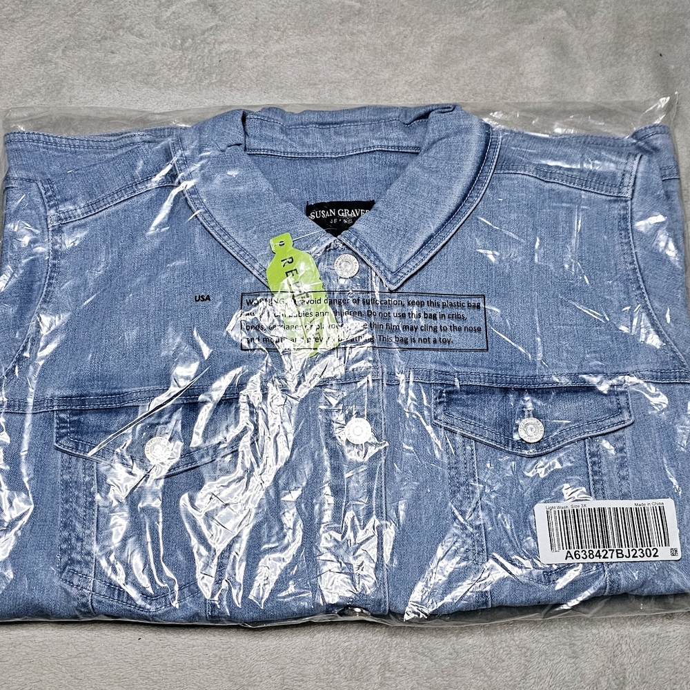 3XL Susan Graver Jean Jacket
